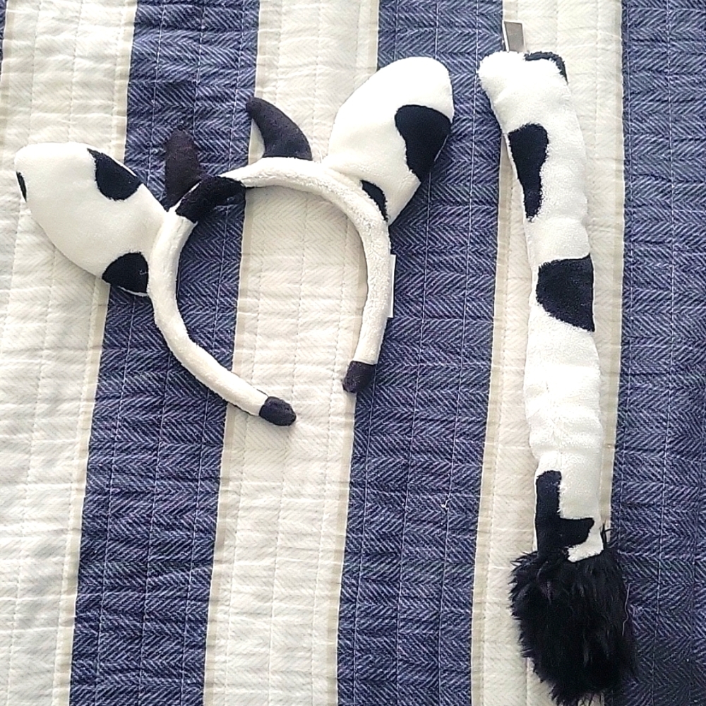 Cow ears and tail